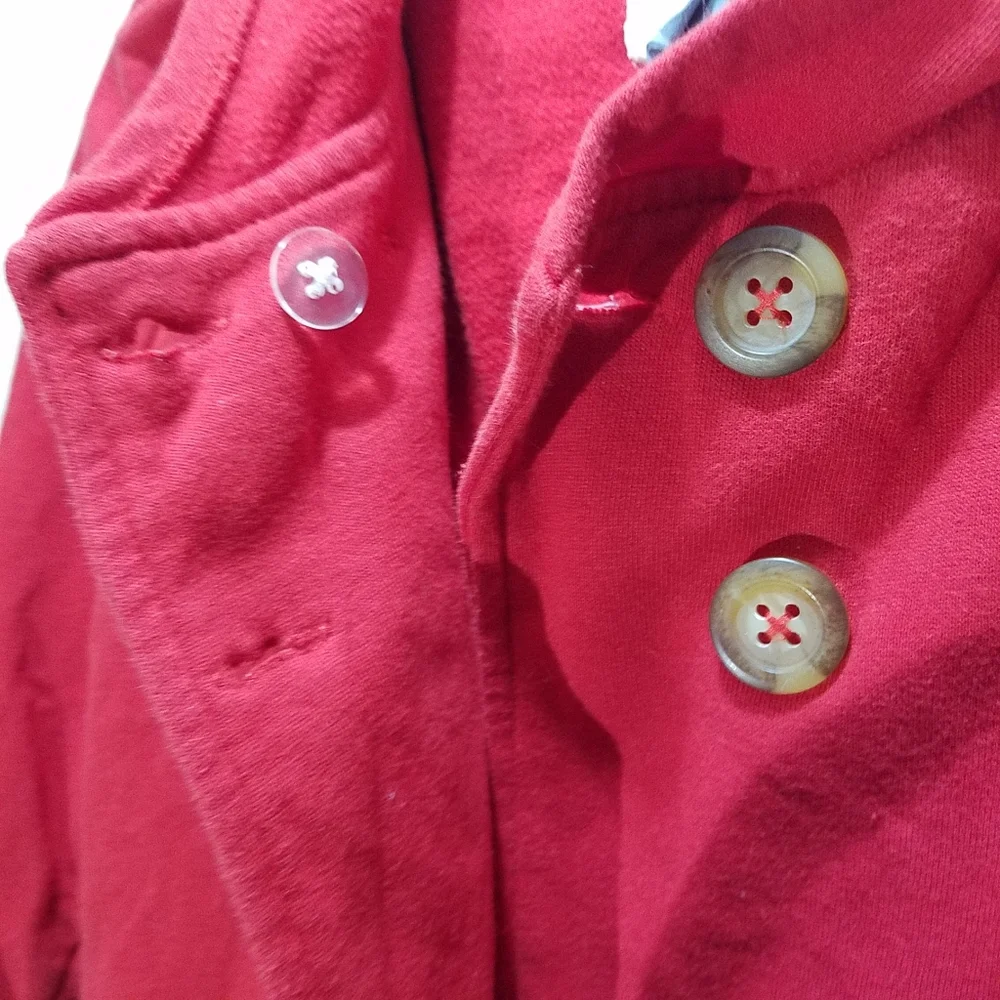 Old Navy Girls Red Kids Pea Coat 5T Toddler Double-Breasted